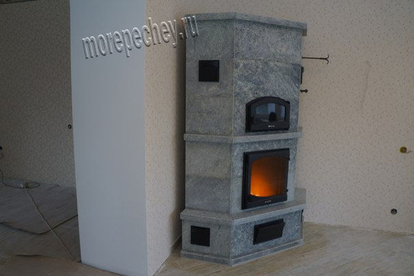 Печь-камин из талькомагнезита