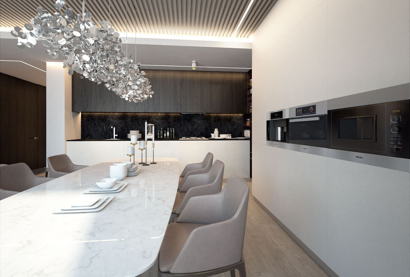 Интерьер кухни-гостиной