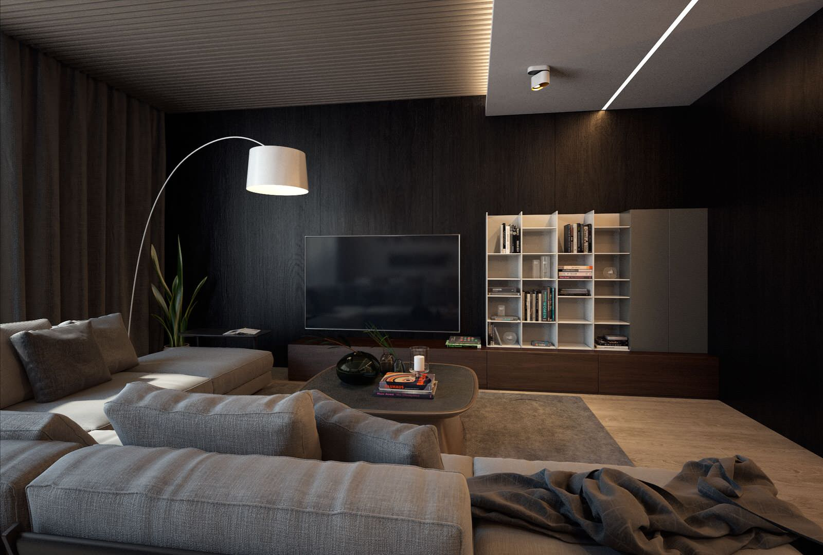 Интерьер кухни-гостиной