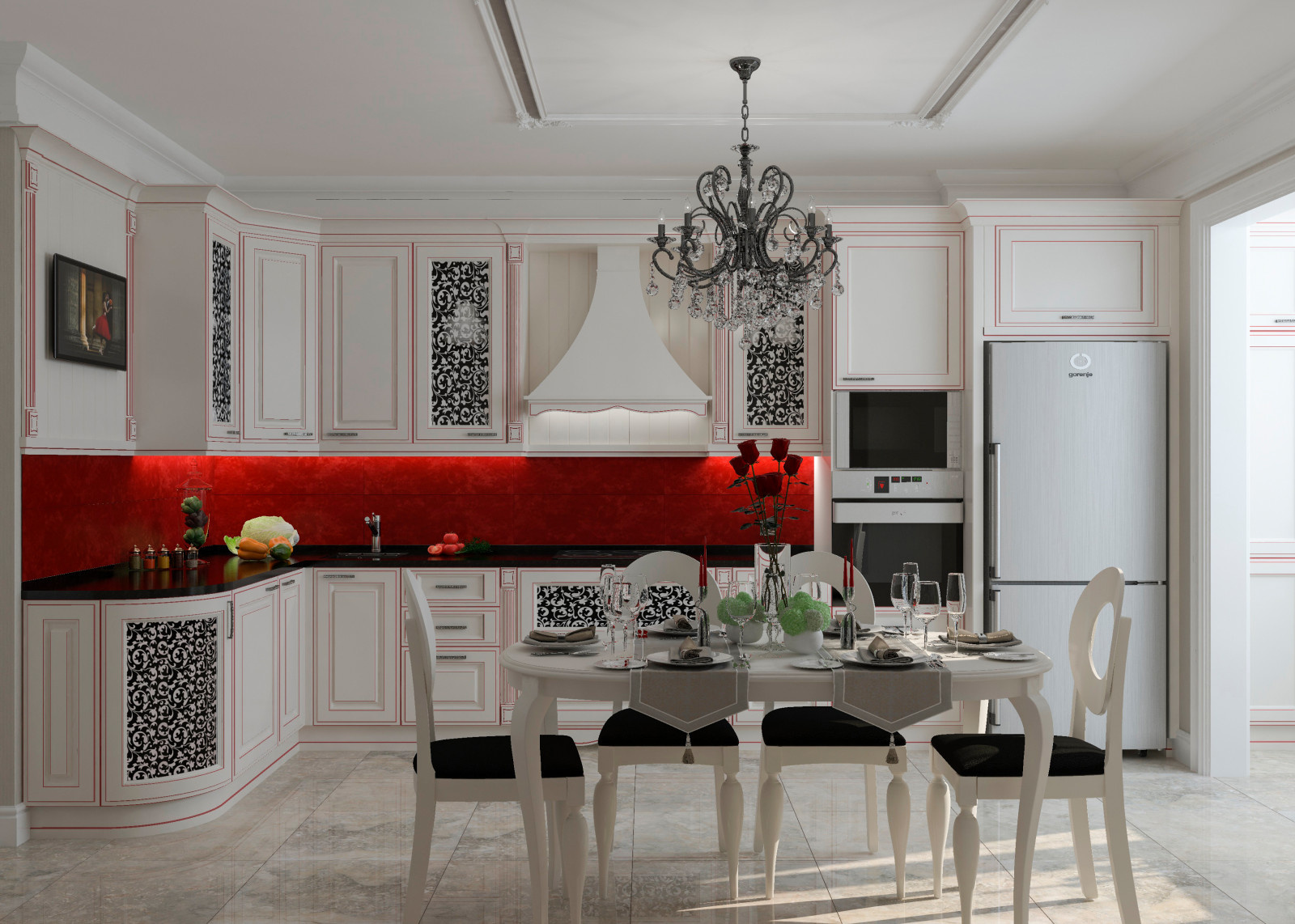 Кухня " Red splash"