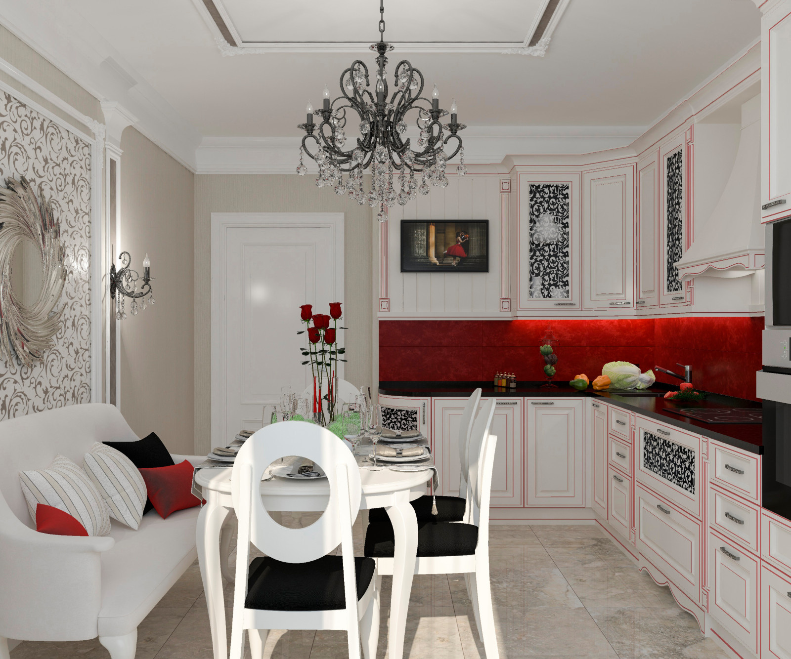 Кухня " Red splash"