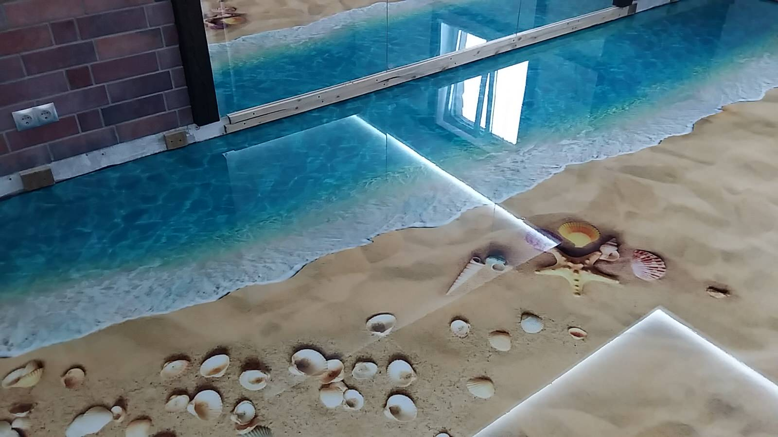 3D наливные полы в тренажерном зале частного дома, Михайловская слобода