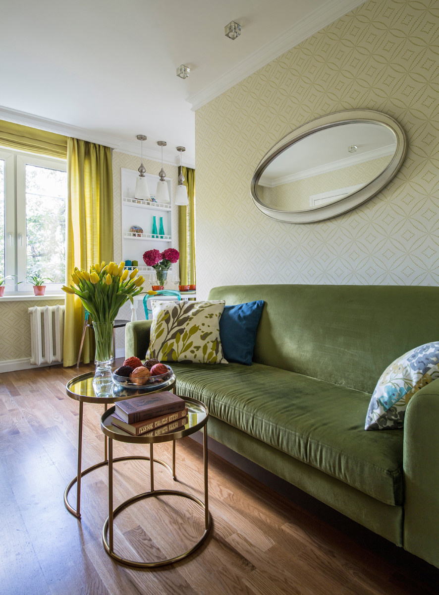 Houzz тур: Угловая хрущевка с яркими деталями