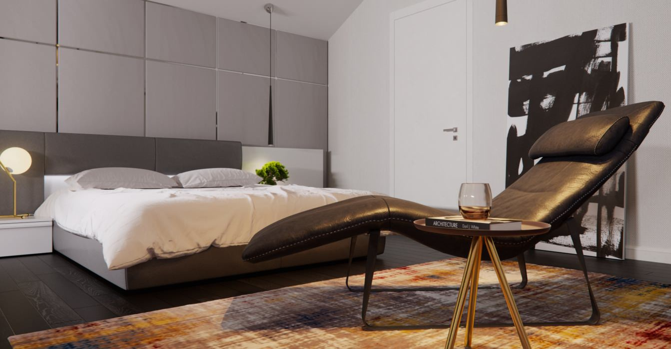Modern bedroom space