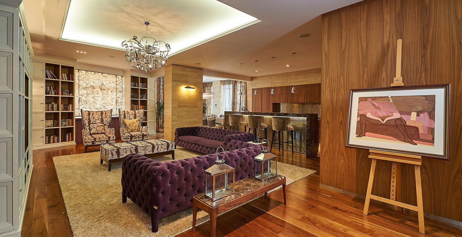 Подвесные потолки для зала