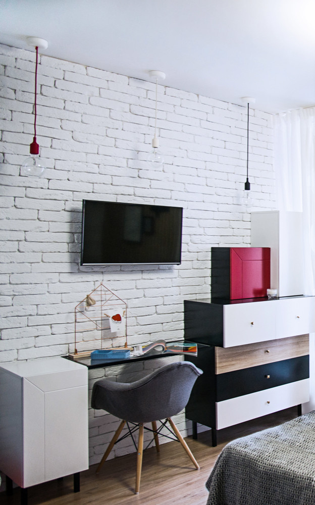 Houzz Украина: Скандинавский дизайн двухкомнатной квартиры 43 кв.м