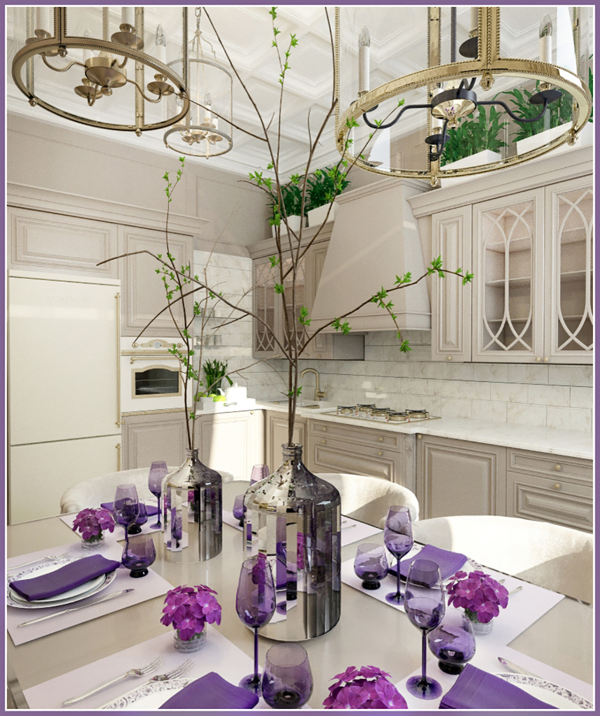 Интерьер кухни-столовой