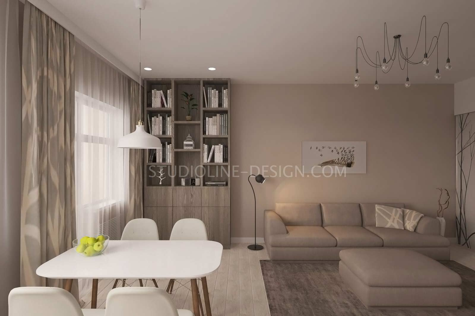 Дизайн интерьера студии в скандинавском стиле