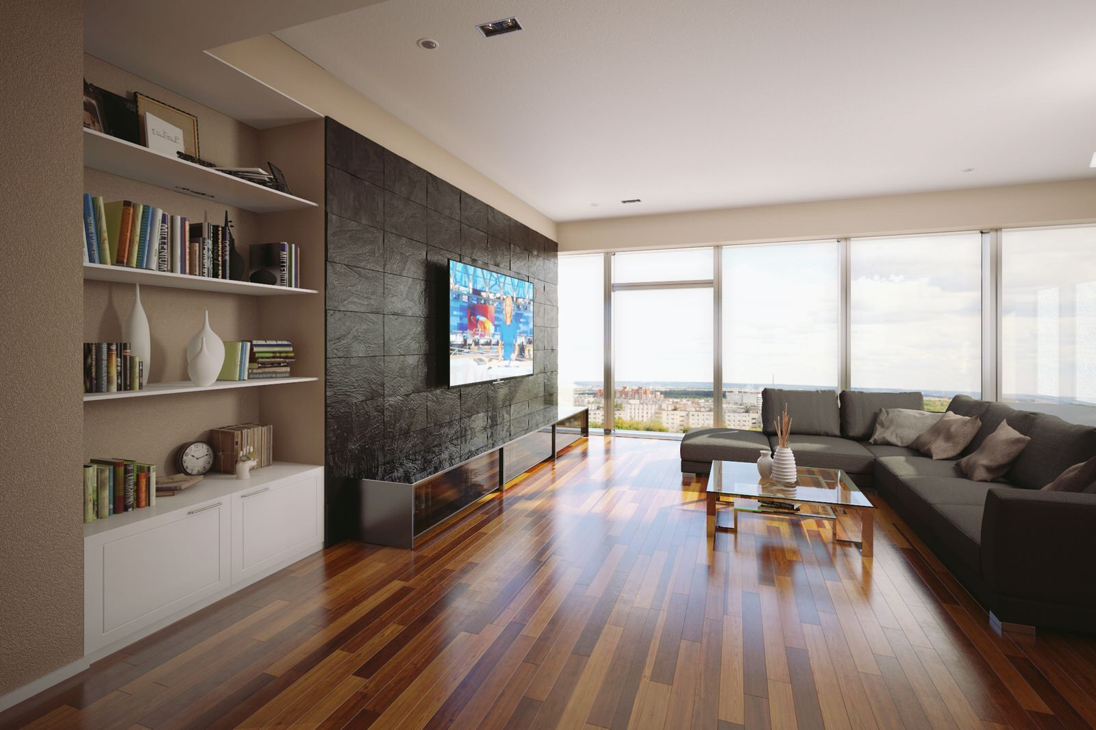 визуализация гостиной