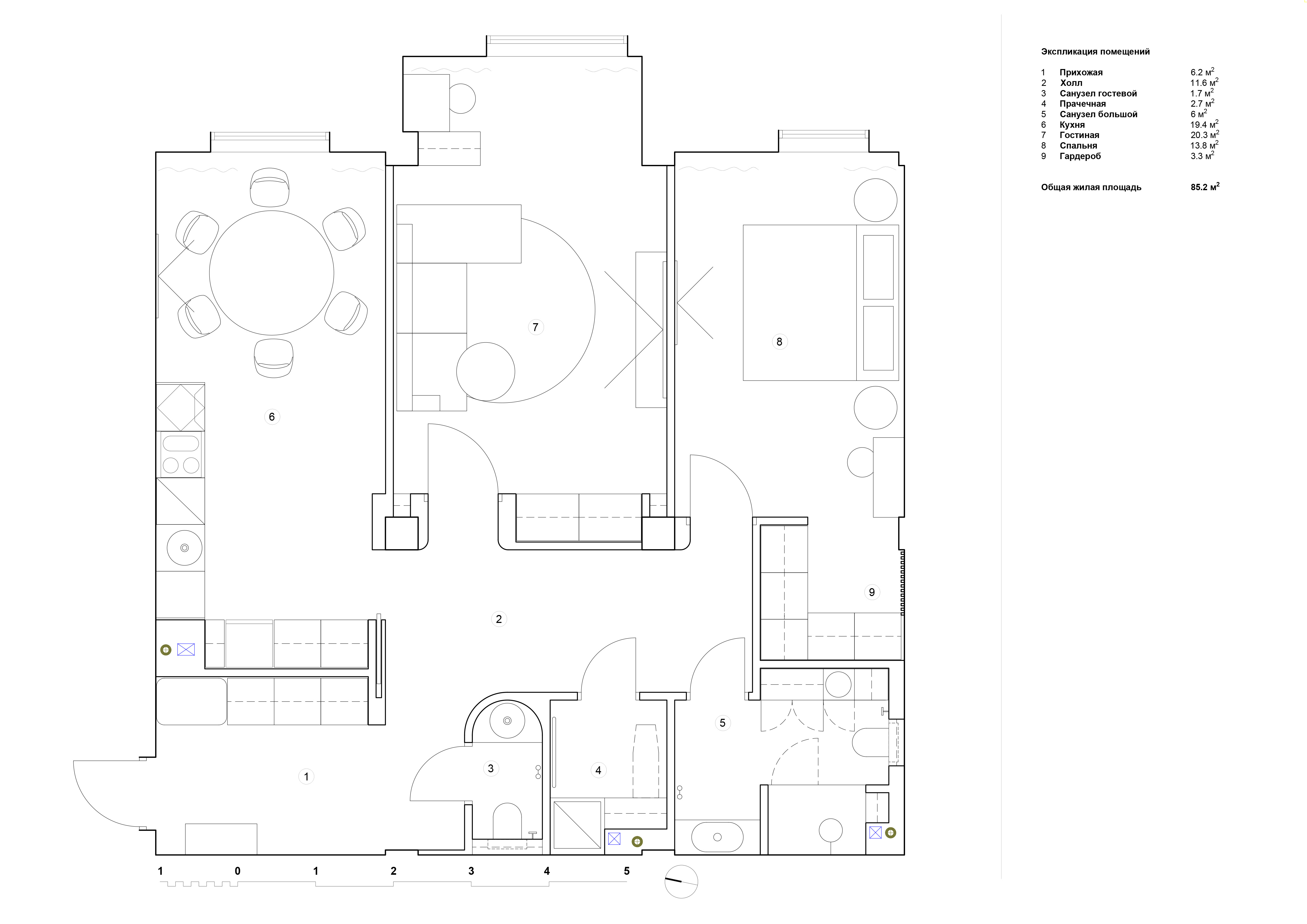 ALAGIR. Интерьер квартиры 85 кв.м в Алматы