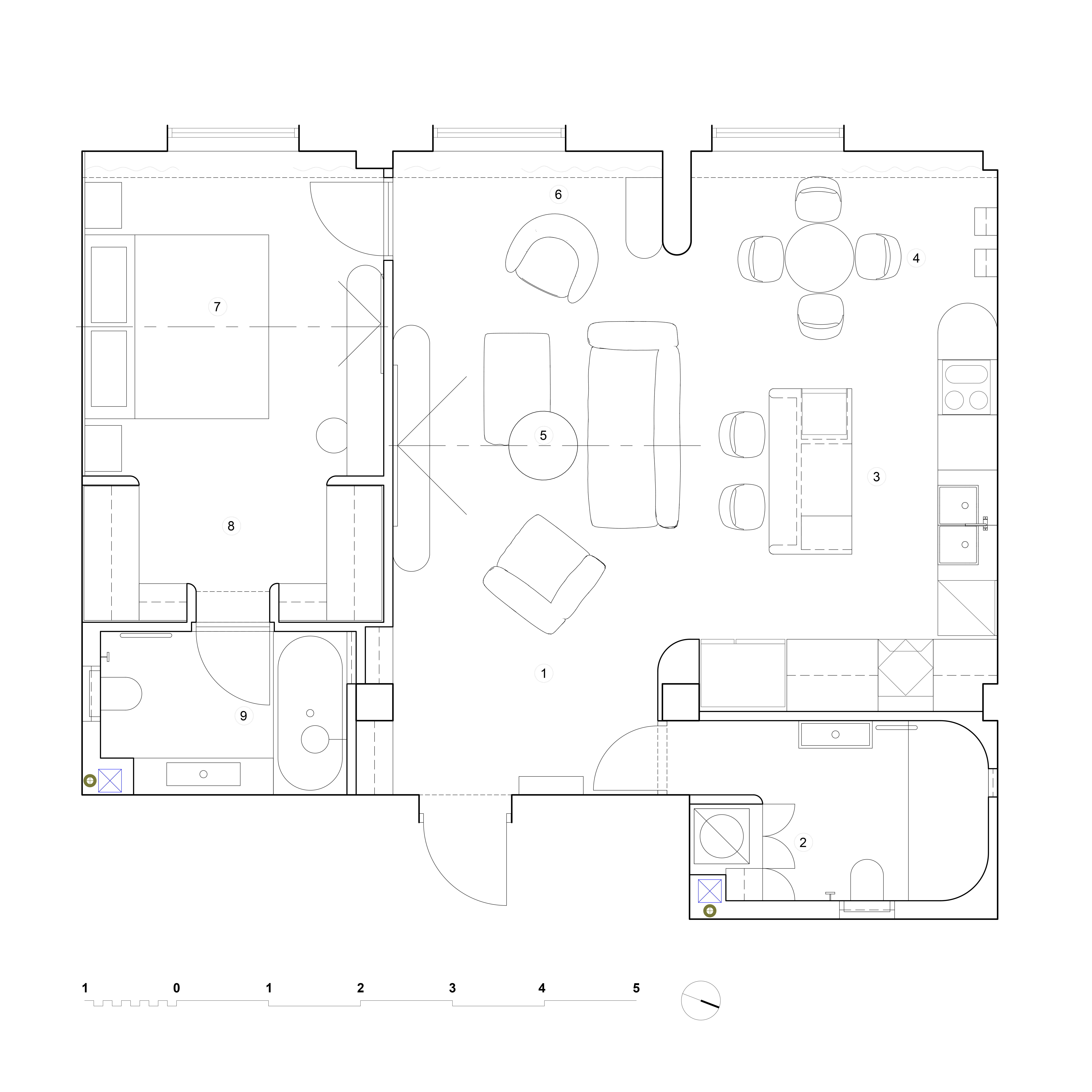 NIAGARA. Интерьер квартиры 69 кв.м в Алматы.