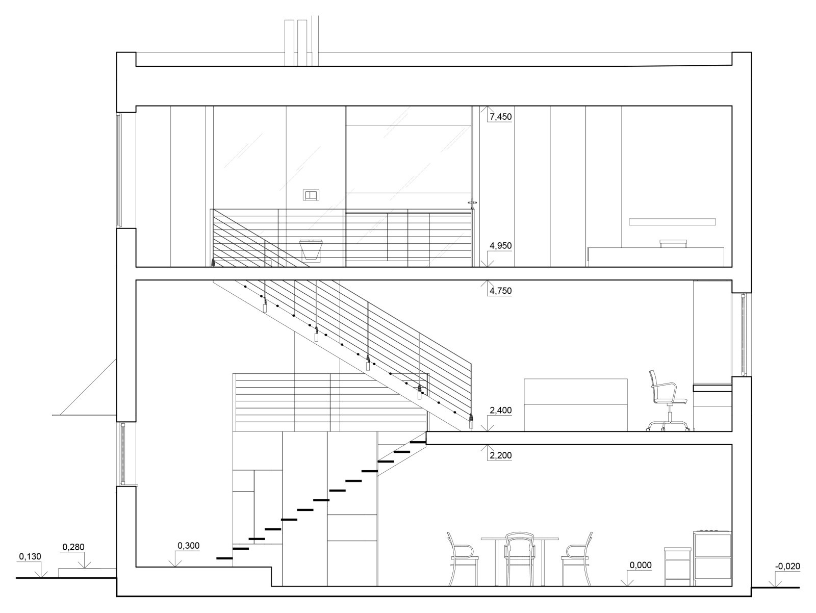 Houzz Украина: Трехуровневый дом нестандартной планировки в Харькове