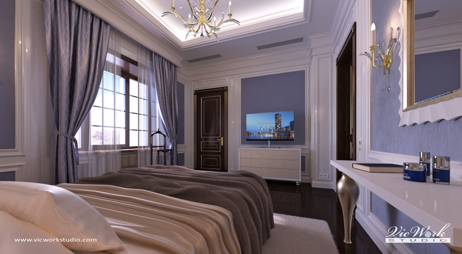 Guest bedroom #2. H Residence interiors.