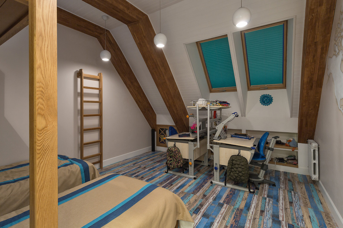 Замечательная двухуровневая квартира с фантастическим детским этажом