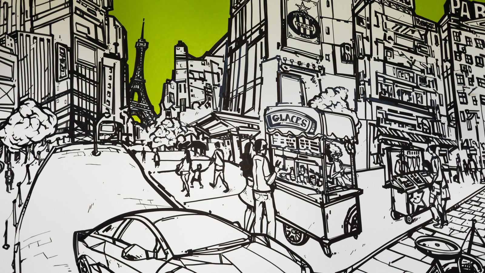 Граффити-оформление стены в комнате подростка