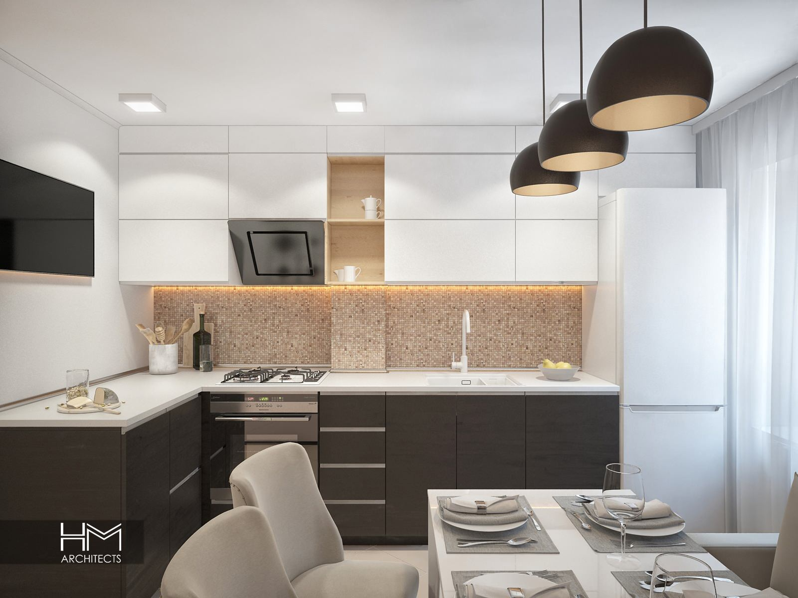 Linear kitchen