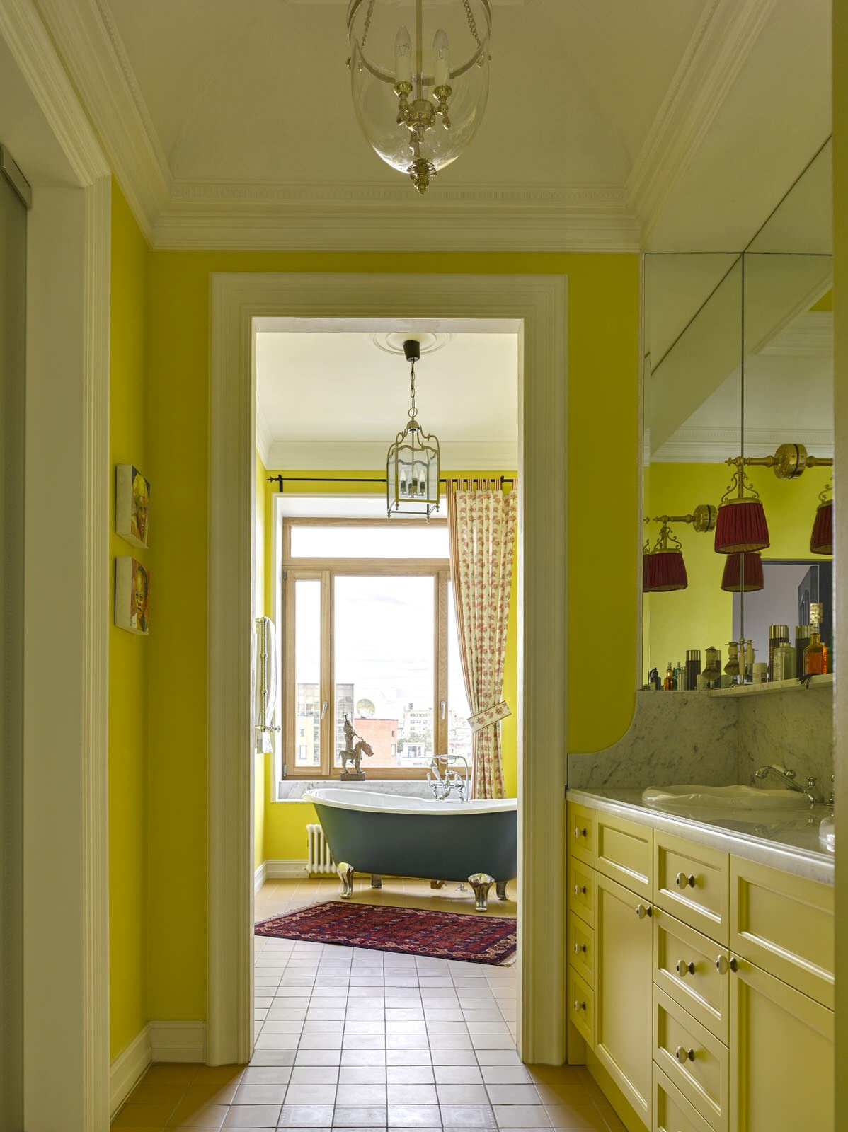 Классика цвета шартрез с метлахской плиткой Winckelmans