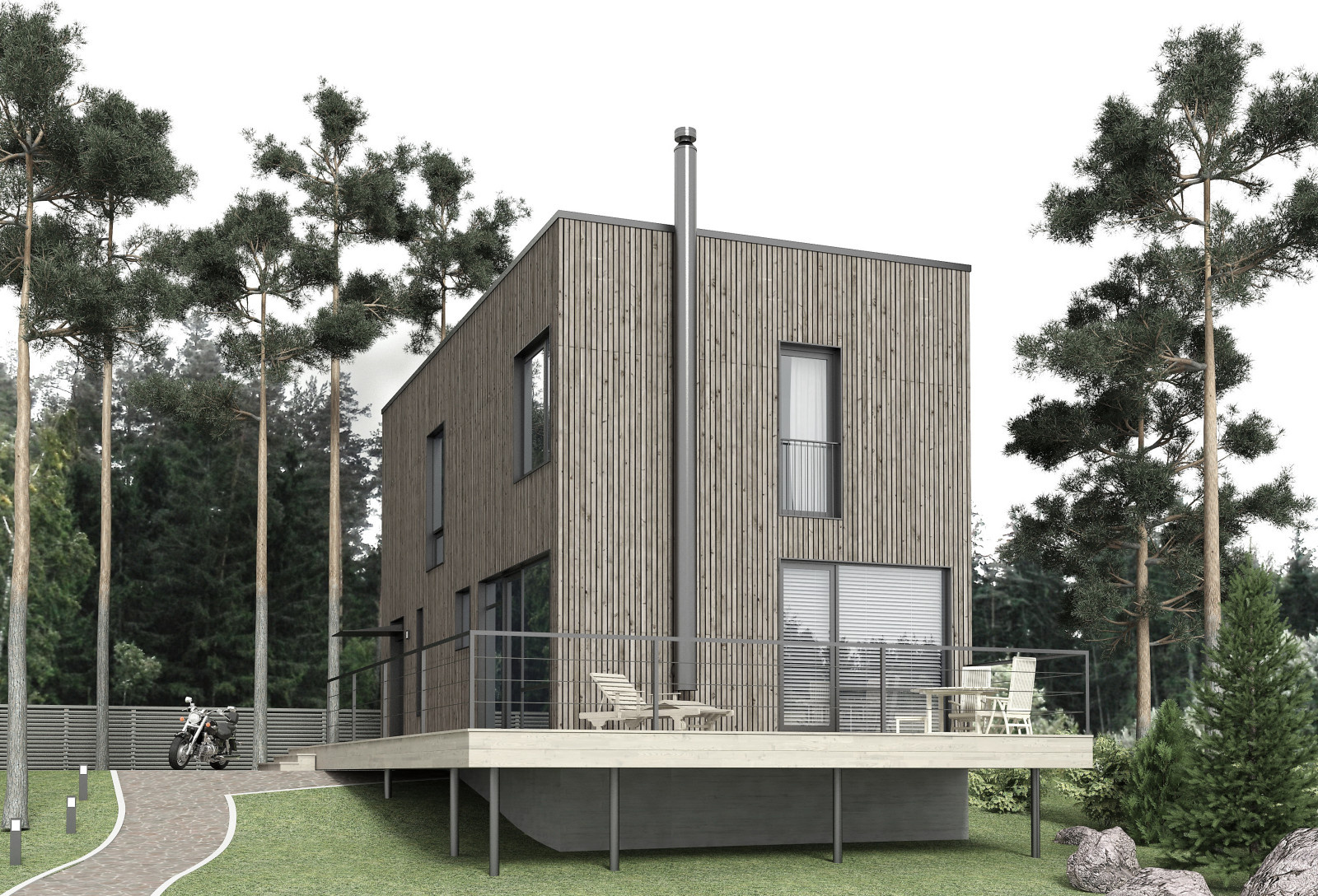 Обложка проекта: Дом в коттеджном поселка в Лен. области