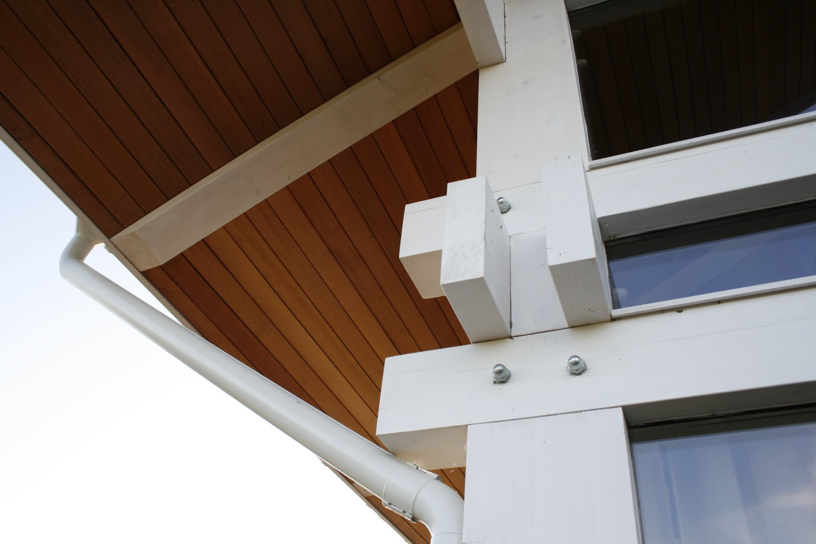 Glass/wooden frame house