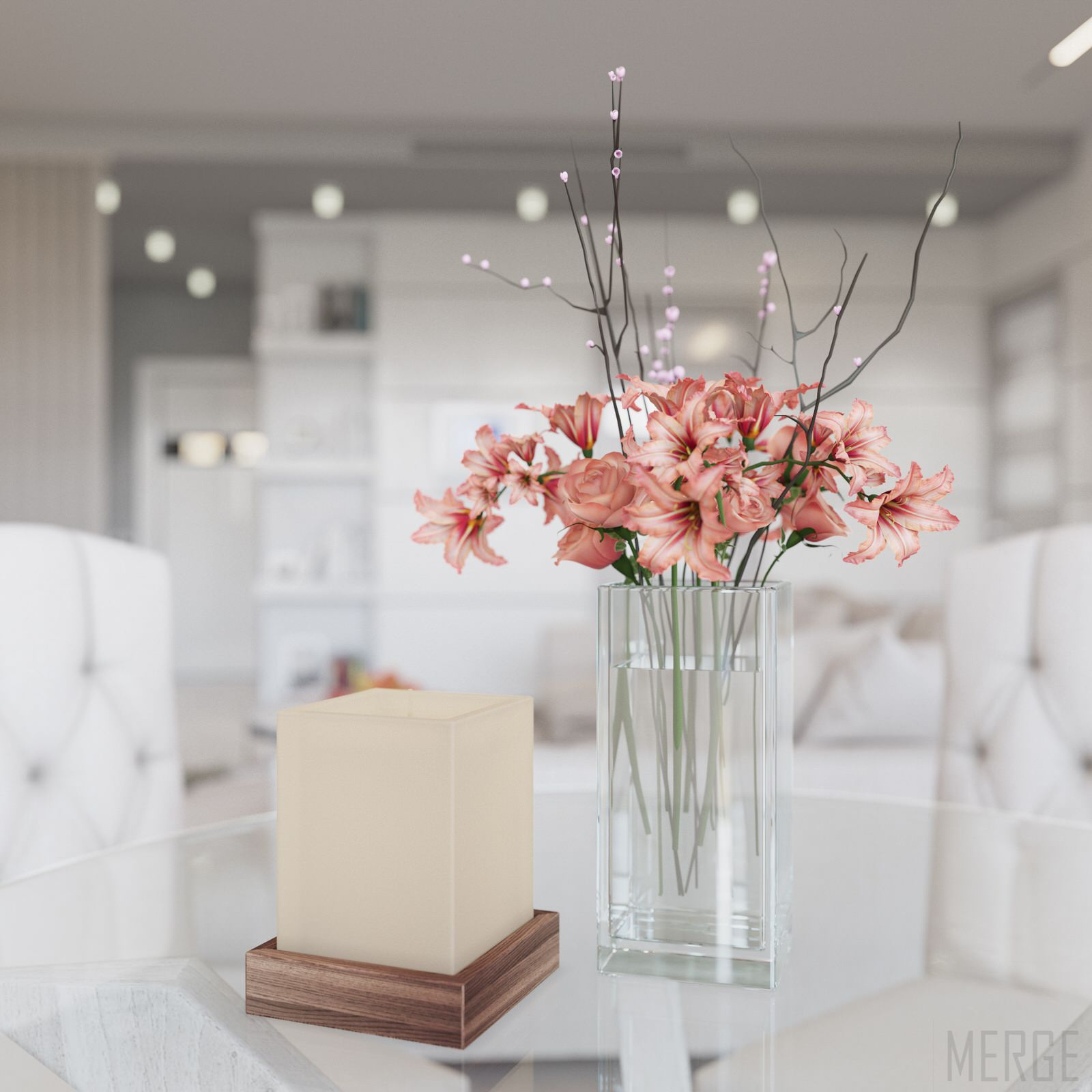 Минималистичная двухкомнатная квартира с видом на ЖД вокзал в Одессе 80м²