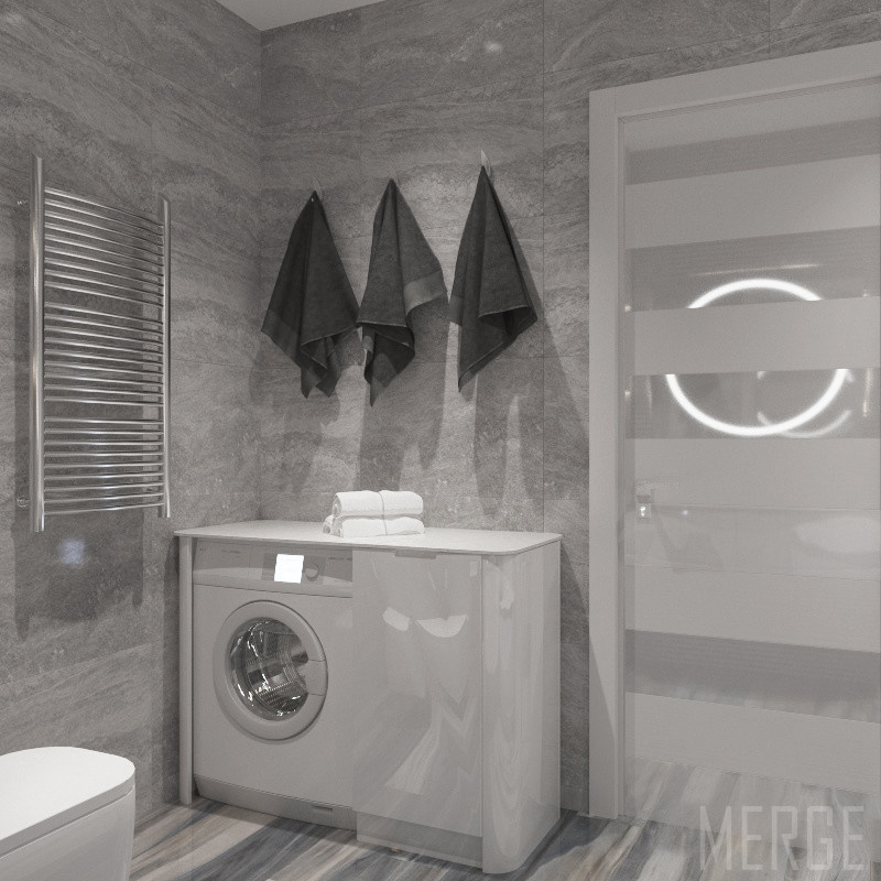 Минималистичная двухкомнатная квартира с видом на ЖД вокзал в Одессе 80м²