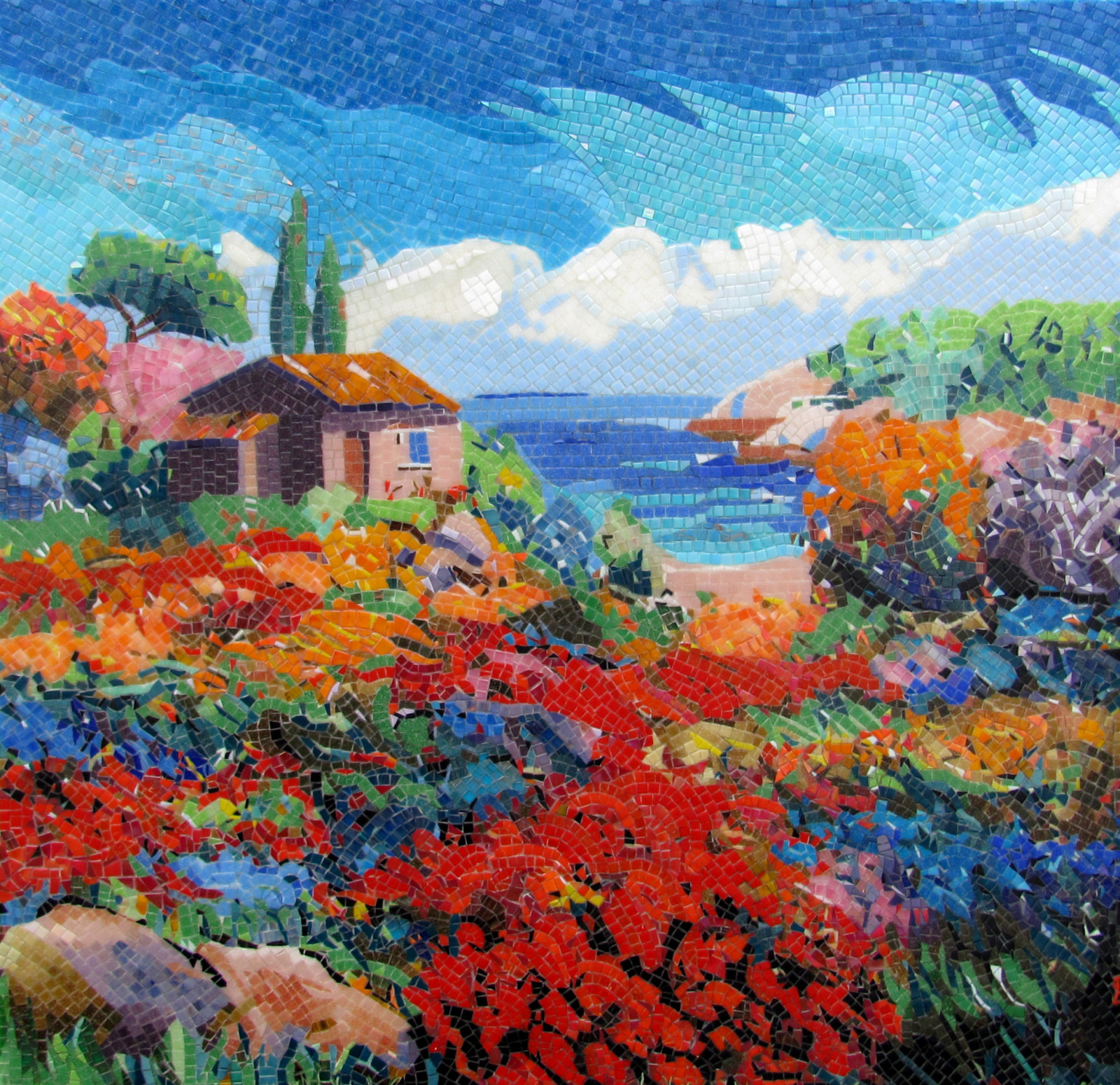 Littoral landscape picture for privat bathroom