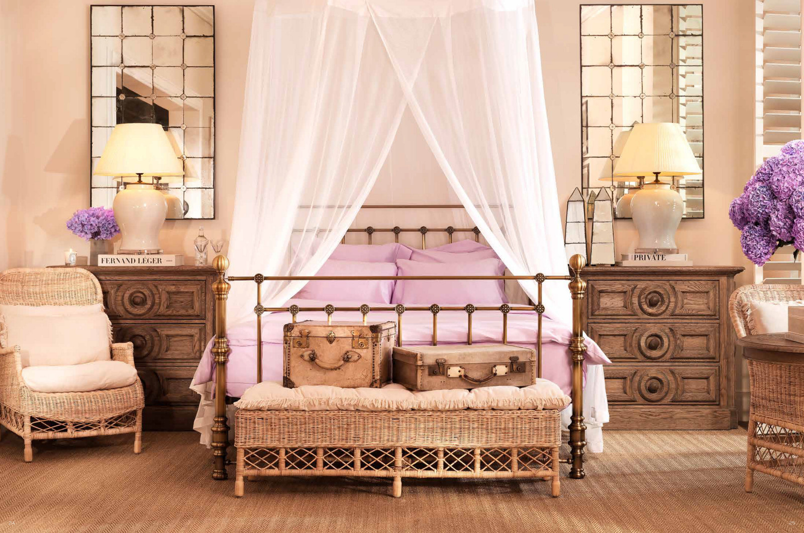 Спальня в колониальном стиле