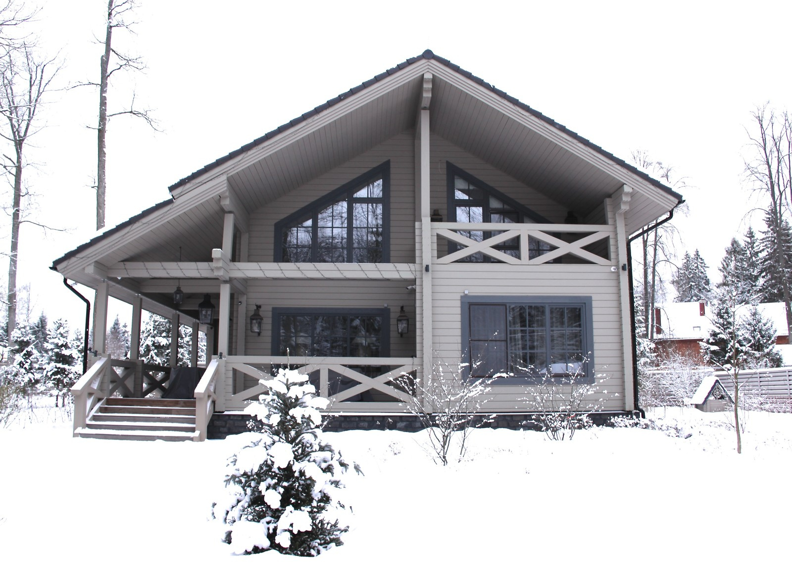 Дом из клееного бруса "Бекаль" зимняя сказка