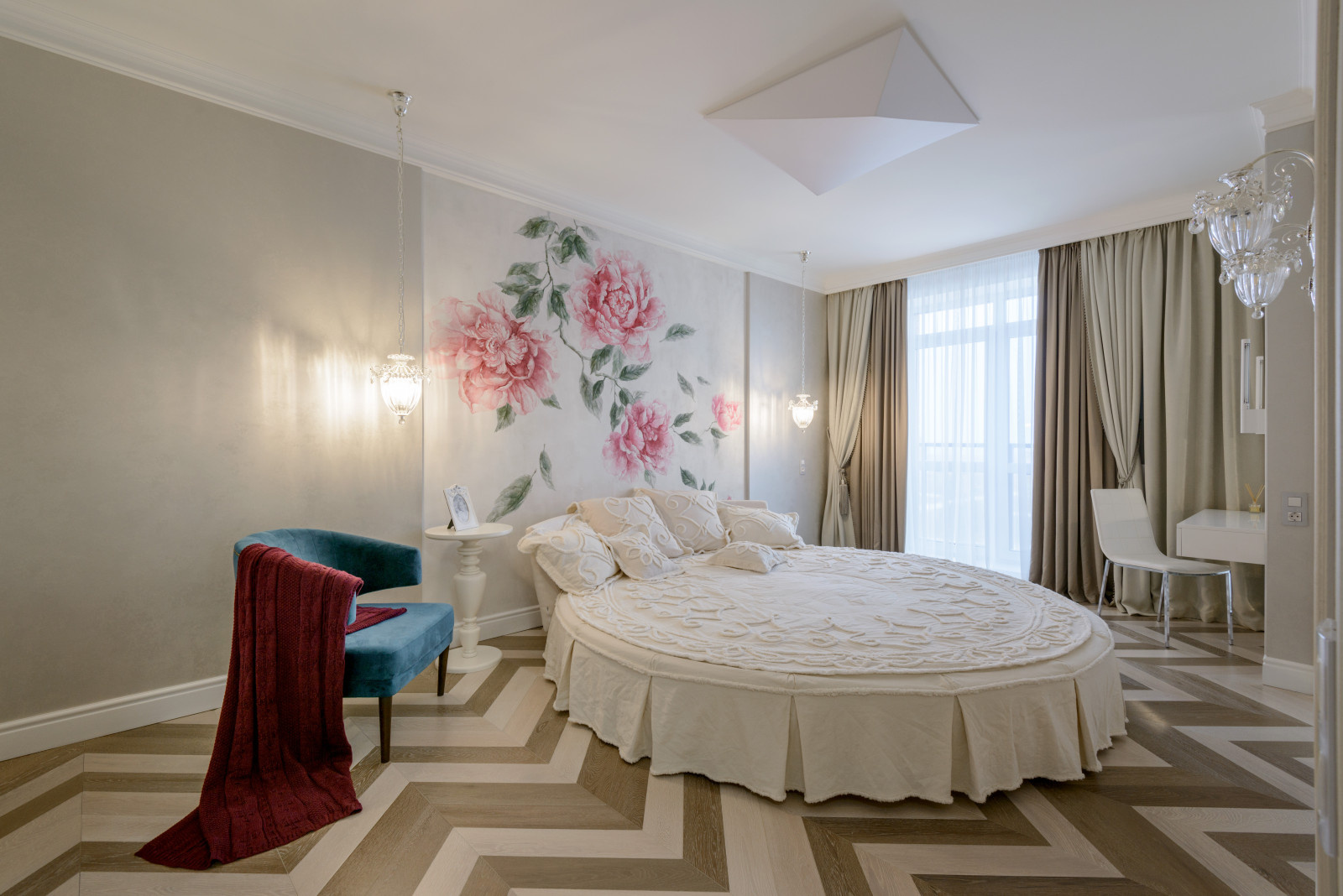 Обложка проекта: техники БАРХАТ и ФРЕСКА в спальне