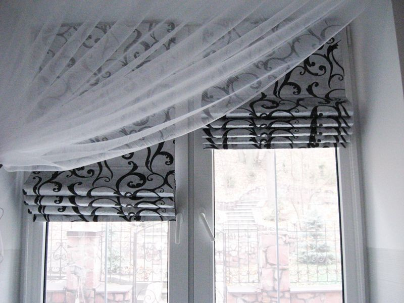 Римские шторы на створки окон ПВХ