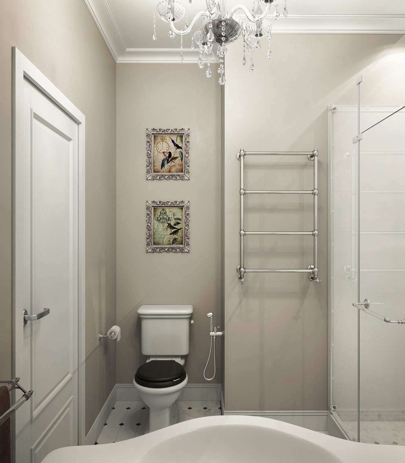 Санузел в классическом стиле