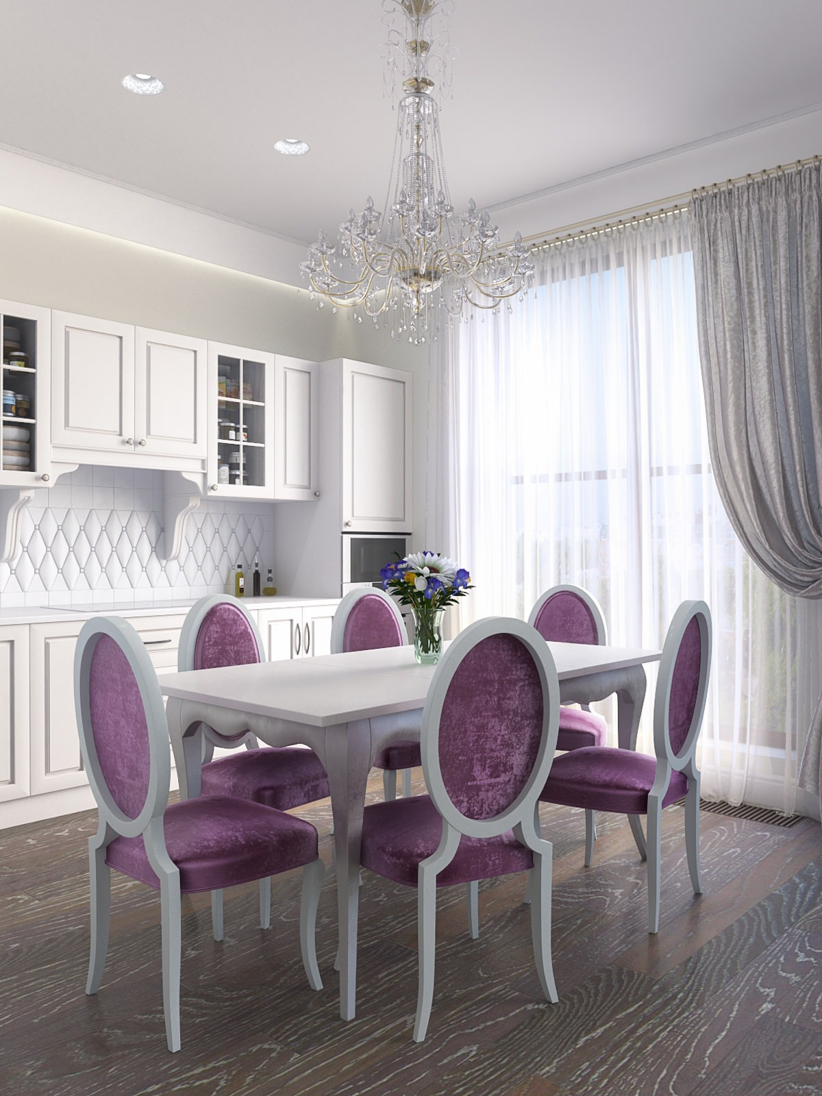 Интерьер кухни в современном классическом стиле