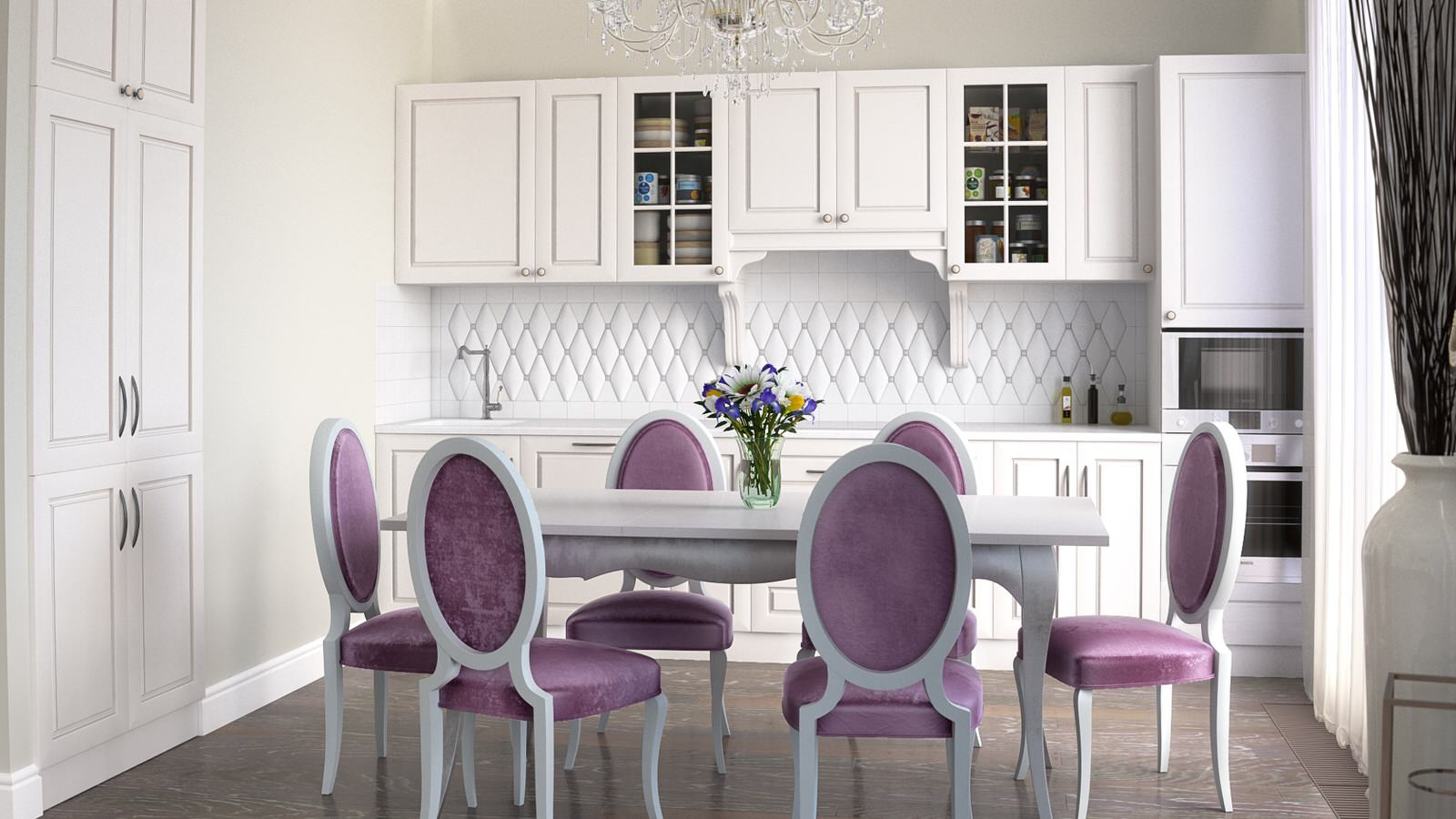 Интерьер кухни в современном классическом стиле