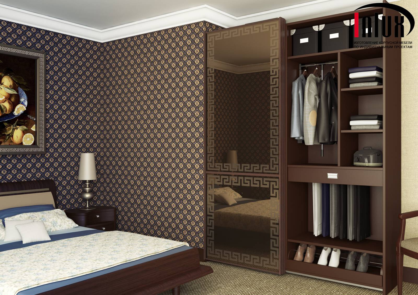 Шкафы с компланарной системой раздвижения дверей