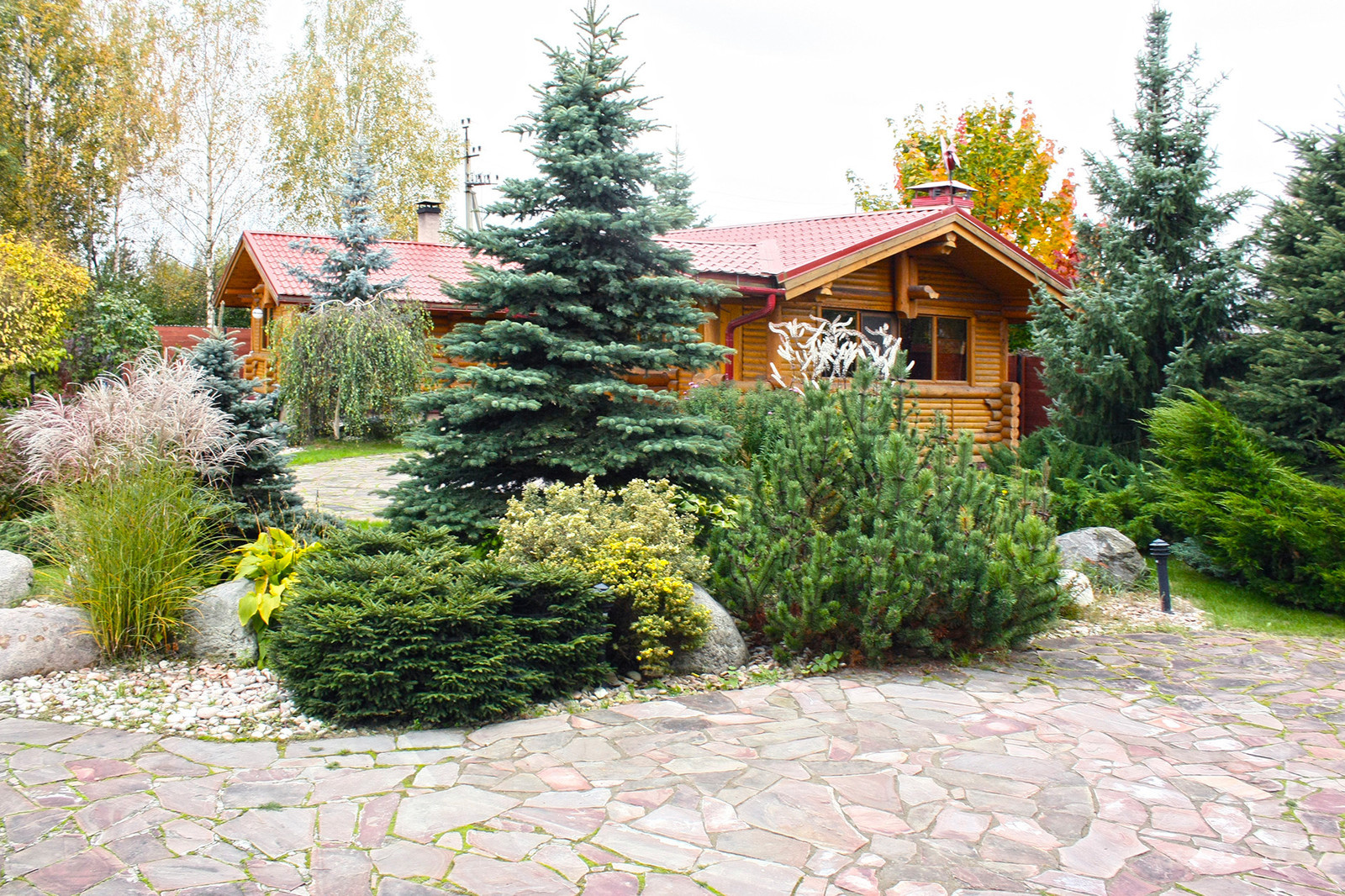 Красивый дачный дизайн участка 18 соток.