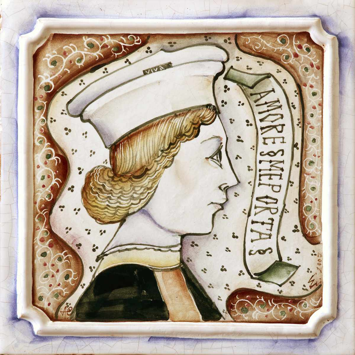 Камин "Лев св. Марка". Фрагмент - изразец.