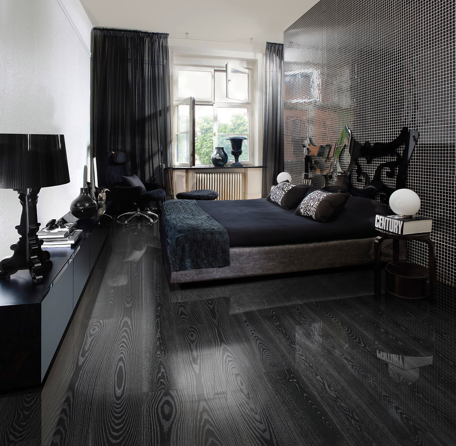 Kahrs Supreme SHINE Collection Ash Black Silver