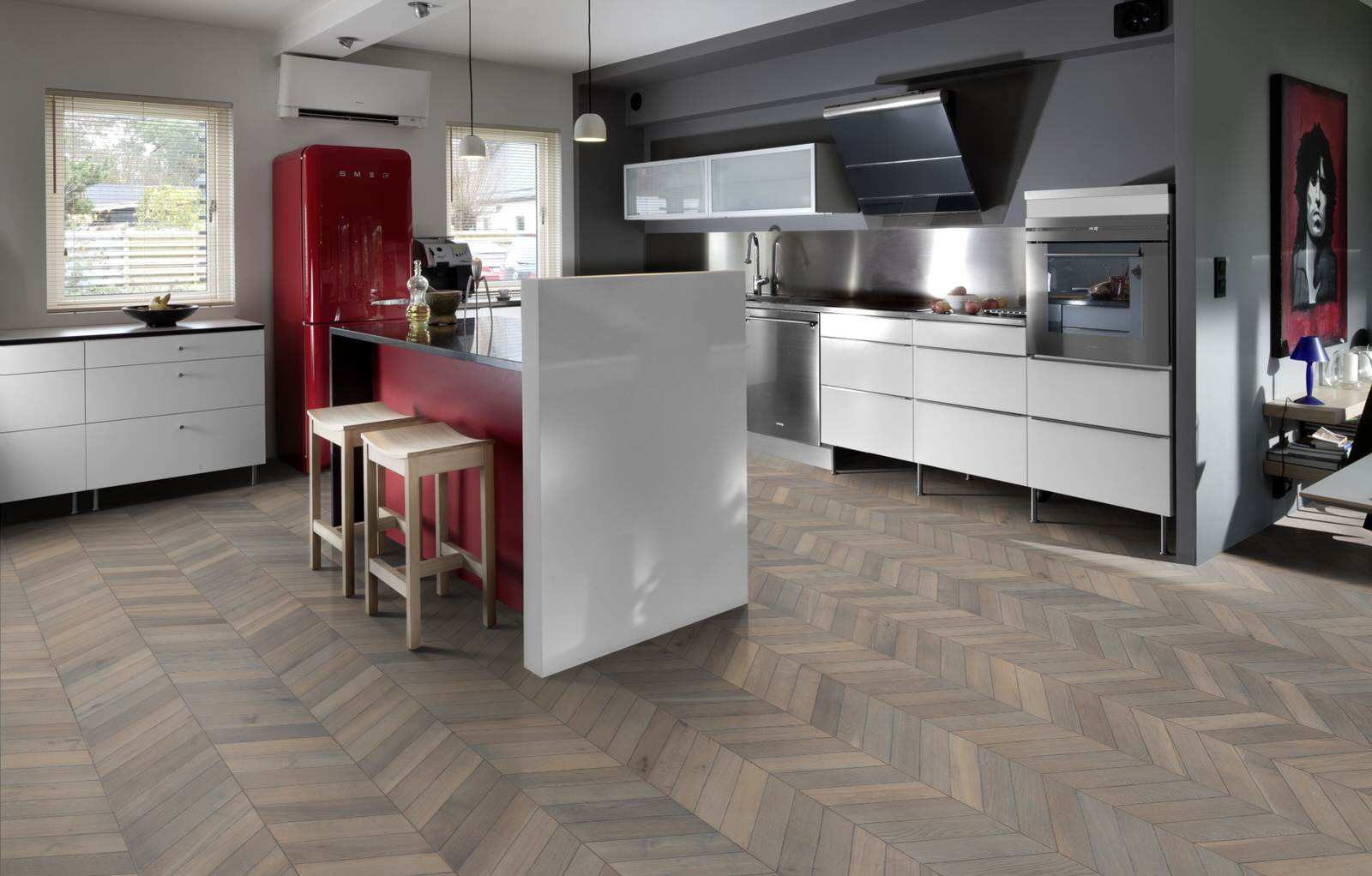Kahrs ID Chevron Collection Oak Grey Chevron