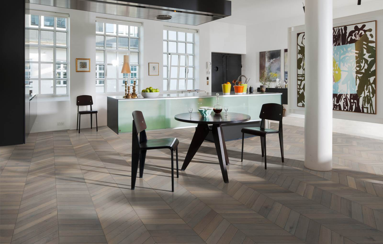 Kahrs ID Chevron Collection Oak Grey Chevron