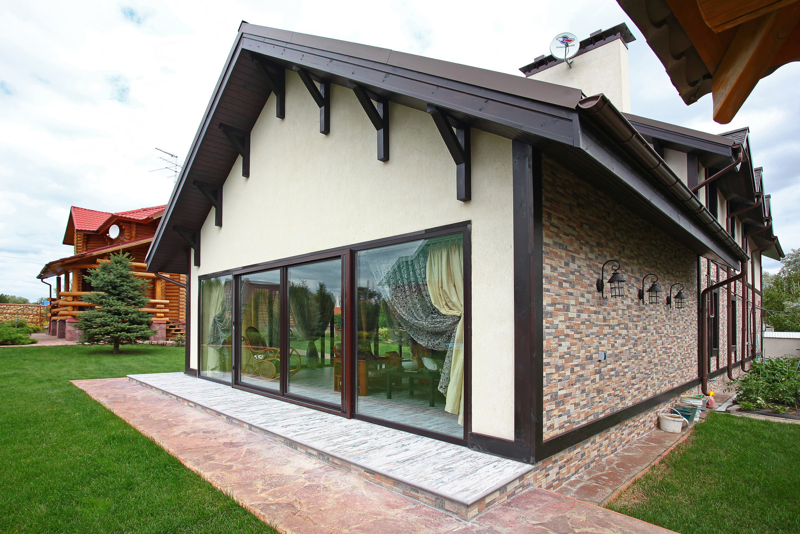 Проект банного комплекса с гостевыми комнатами.