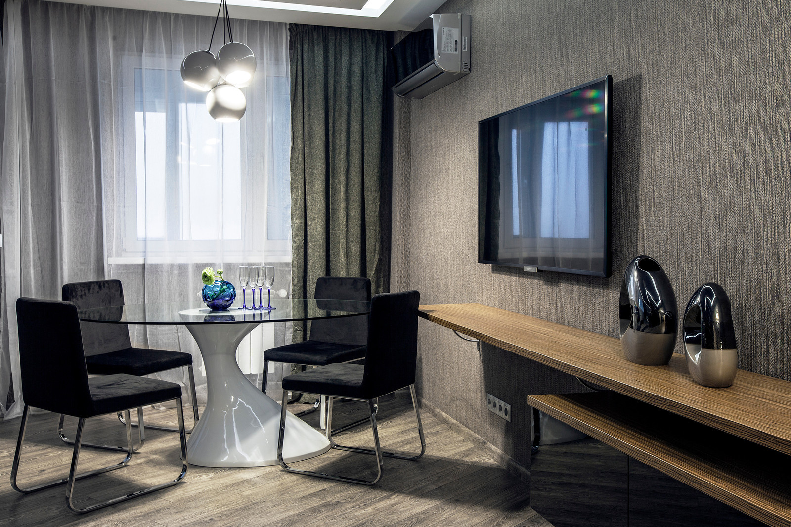 Реализованный интерьер квартиры в современном стиле - "Утренний туман"