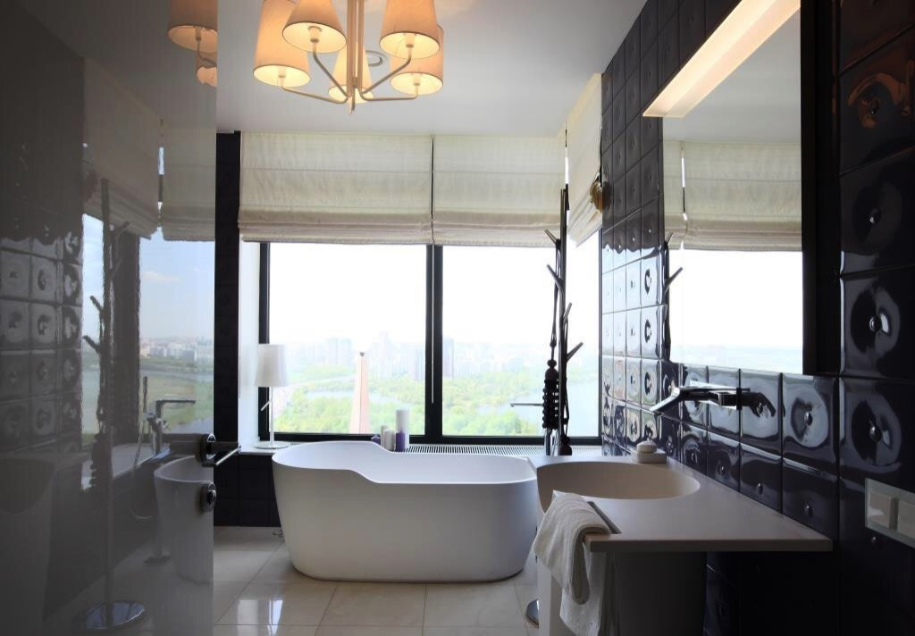 Ванная с панорамным видом