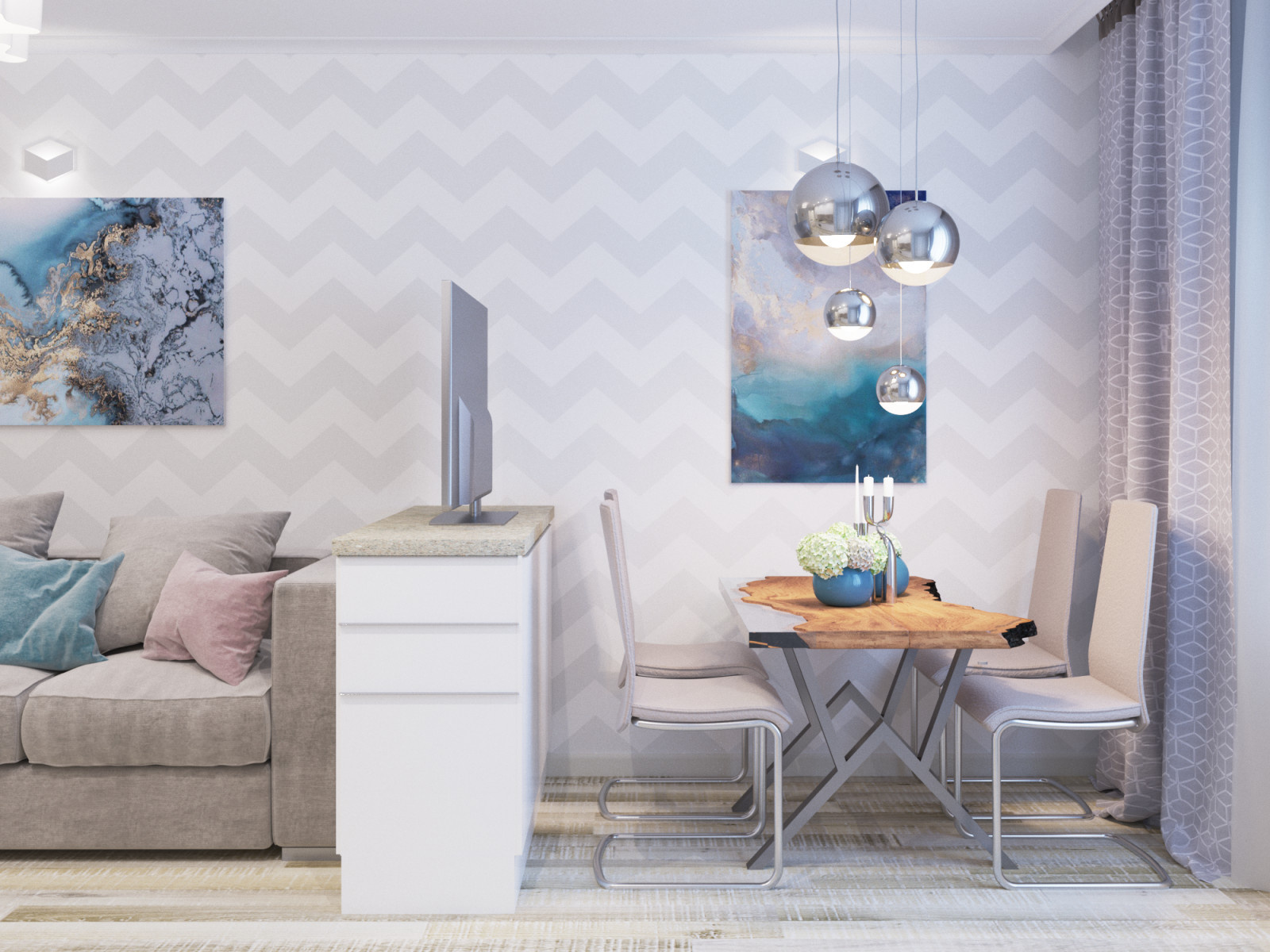 Гостиная-кухня