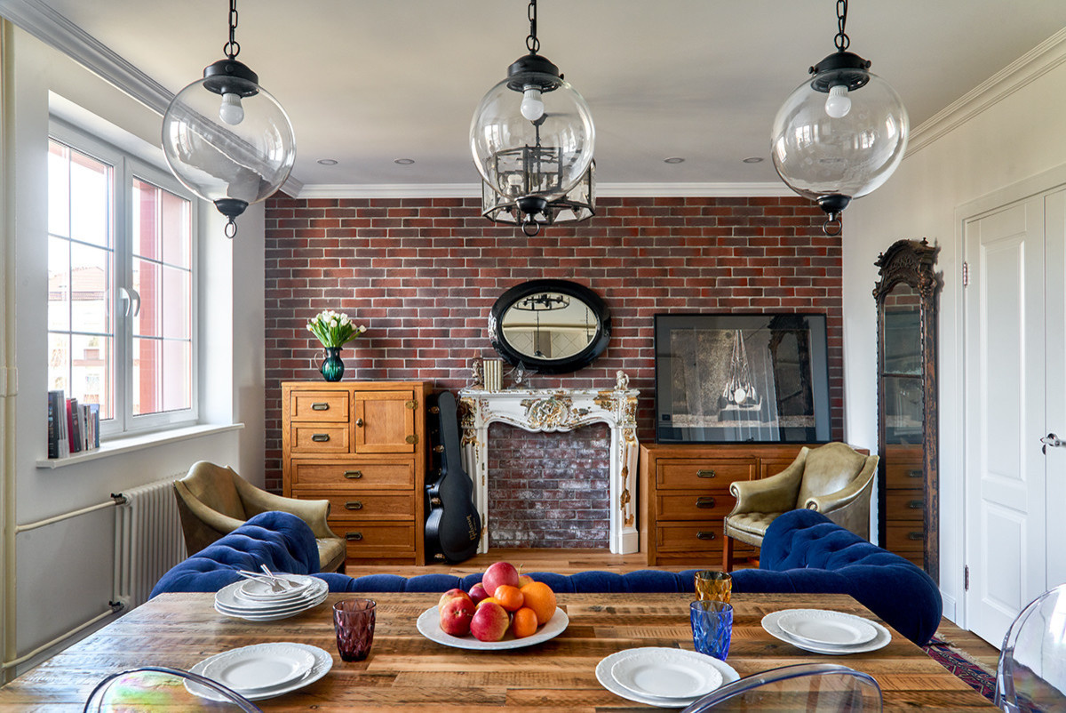 Гостиная-столовая для Кати Гордон. Дизайнер Марина Зверева