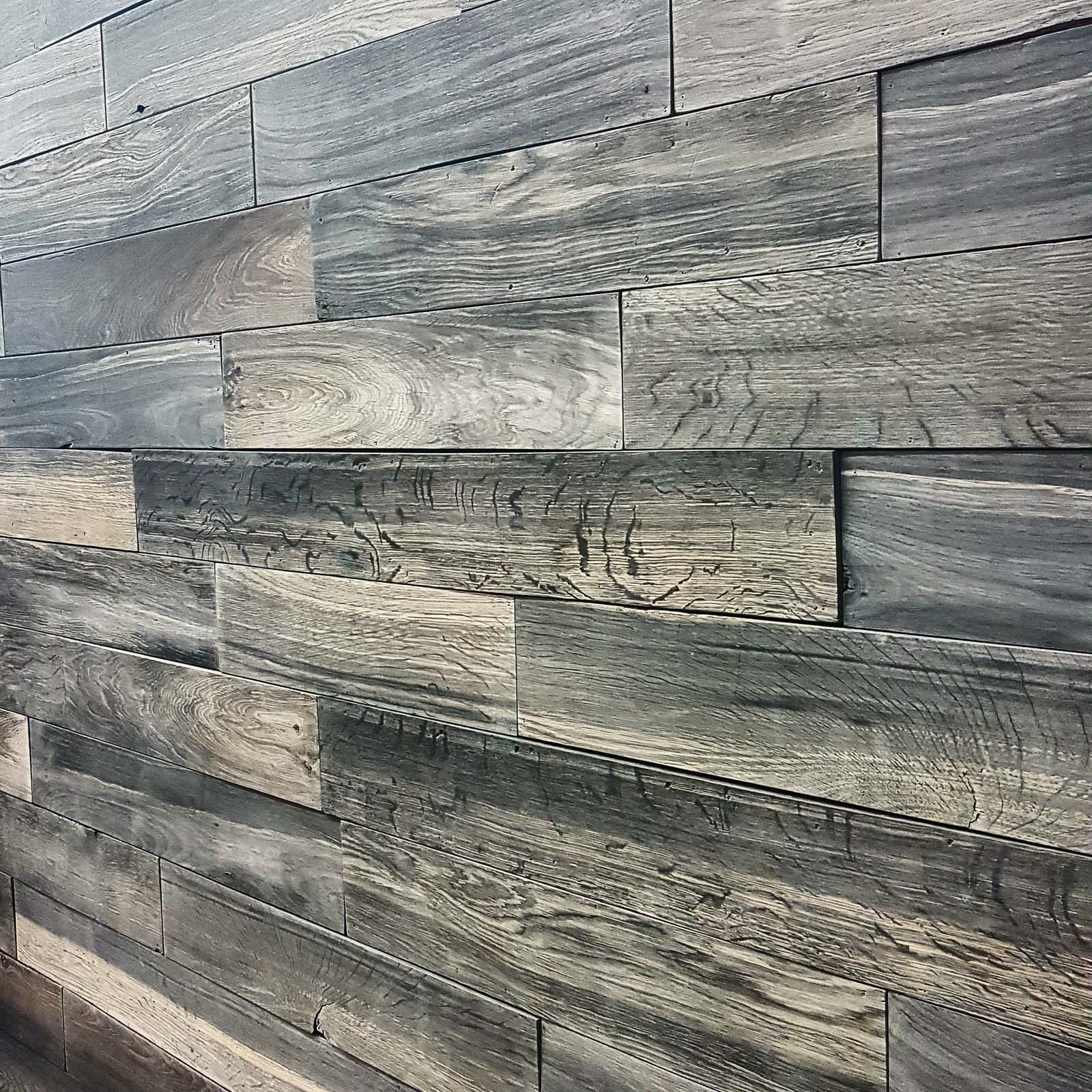 Деревянные панели (разноразмерные планки), массив мореного дуба