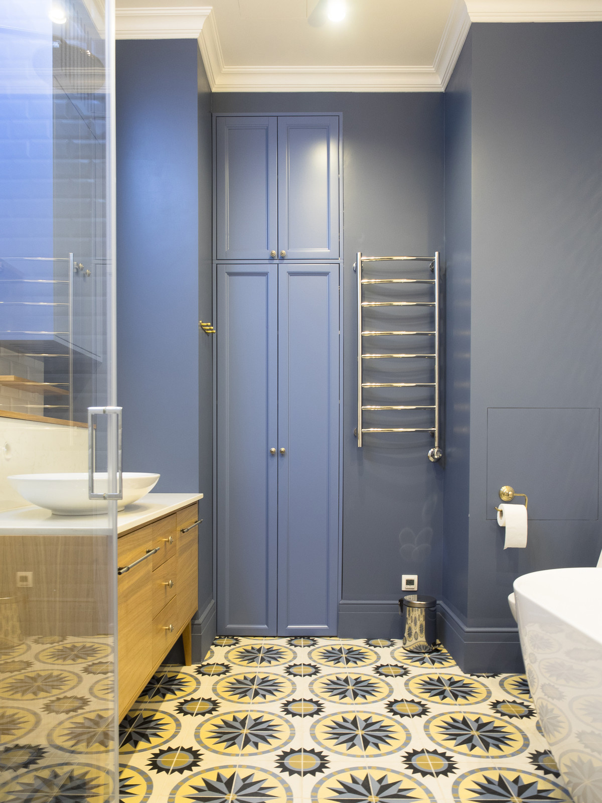 Ванная комната в морских красках в квартиру на Долгоруковской ул.