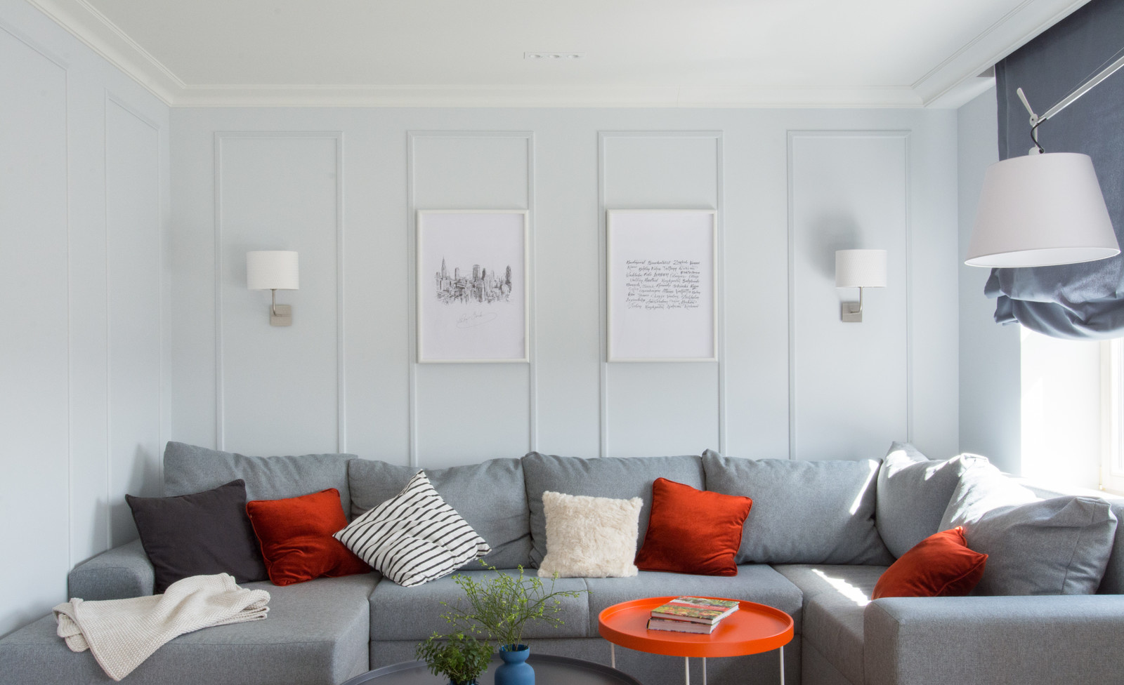 Легкая квартира с темной спальней