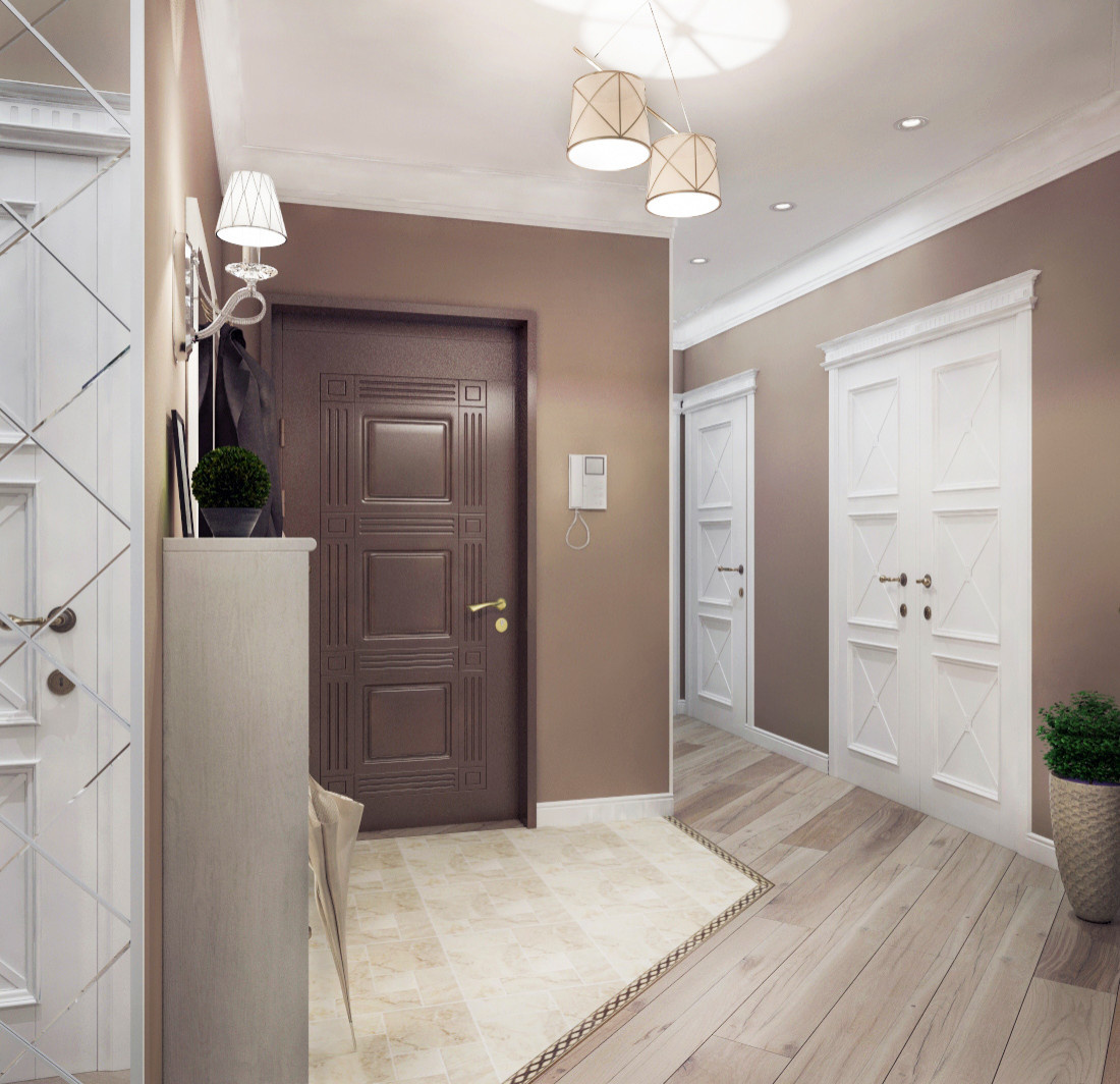 Коридор в стиле облегченная классика