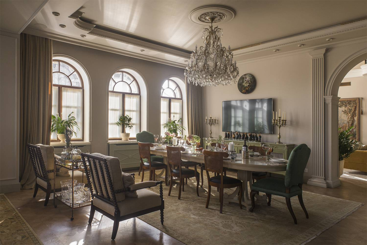 Съемка дома на Новой Риге, 1950 м². Дизайнер Анна Першхайло.