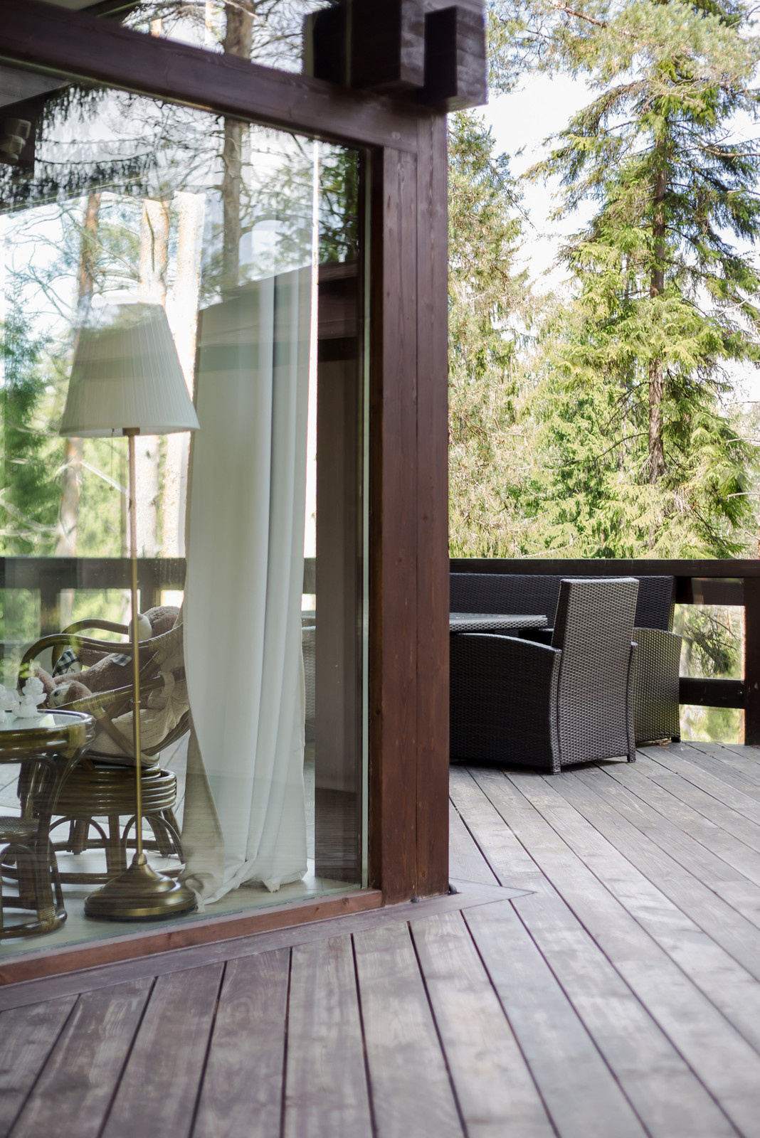 Стеклянный дом в лесу